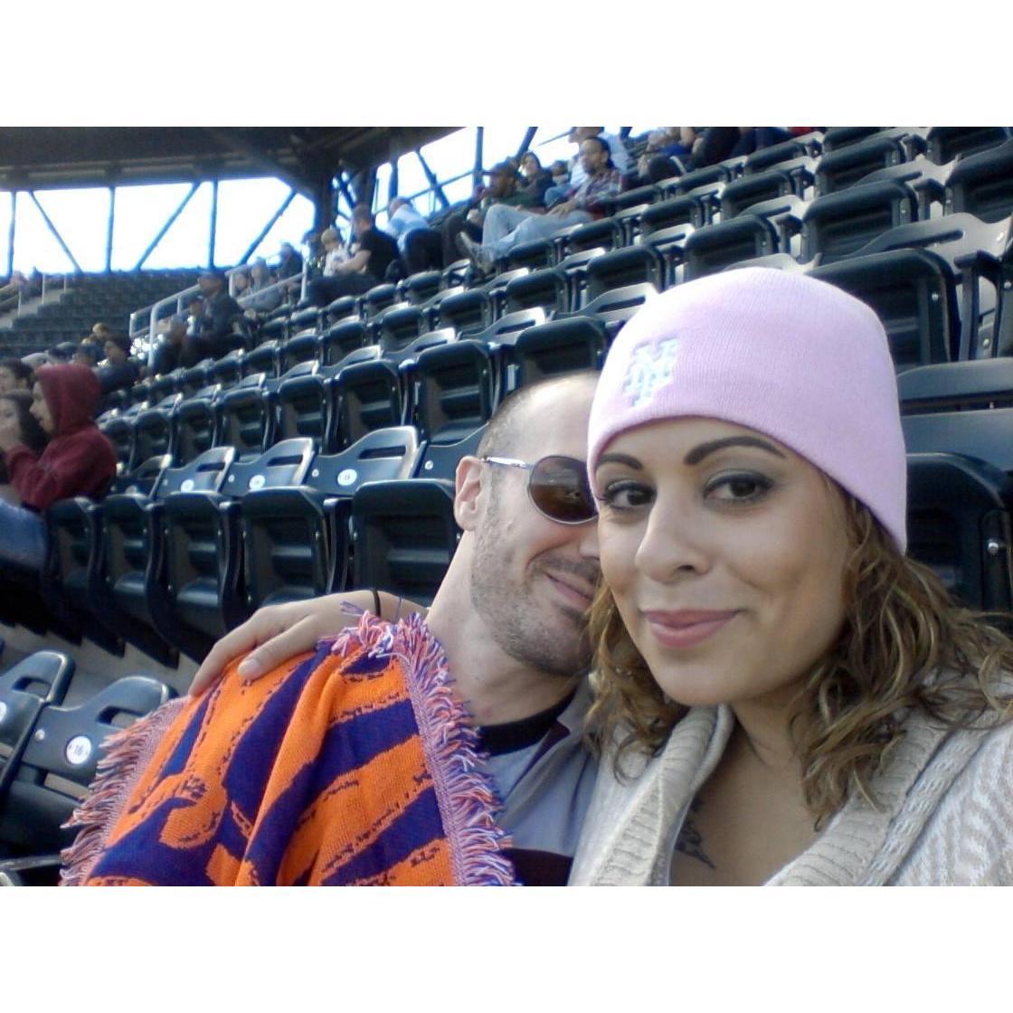 A die-hard Yankee fan reluctantly joining a fairweather Mets fan for a ball game @ Citi Field.
