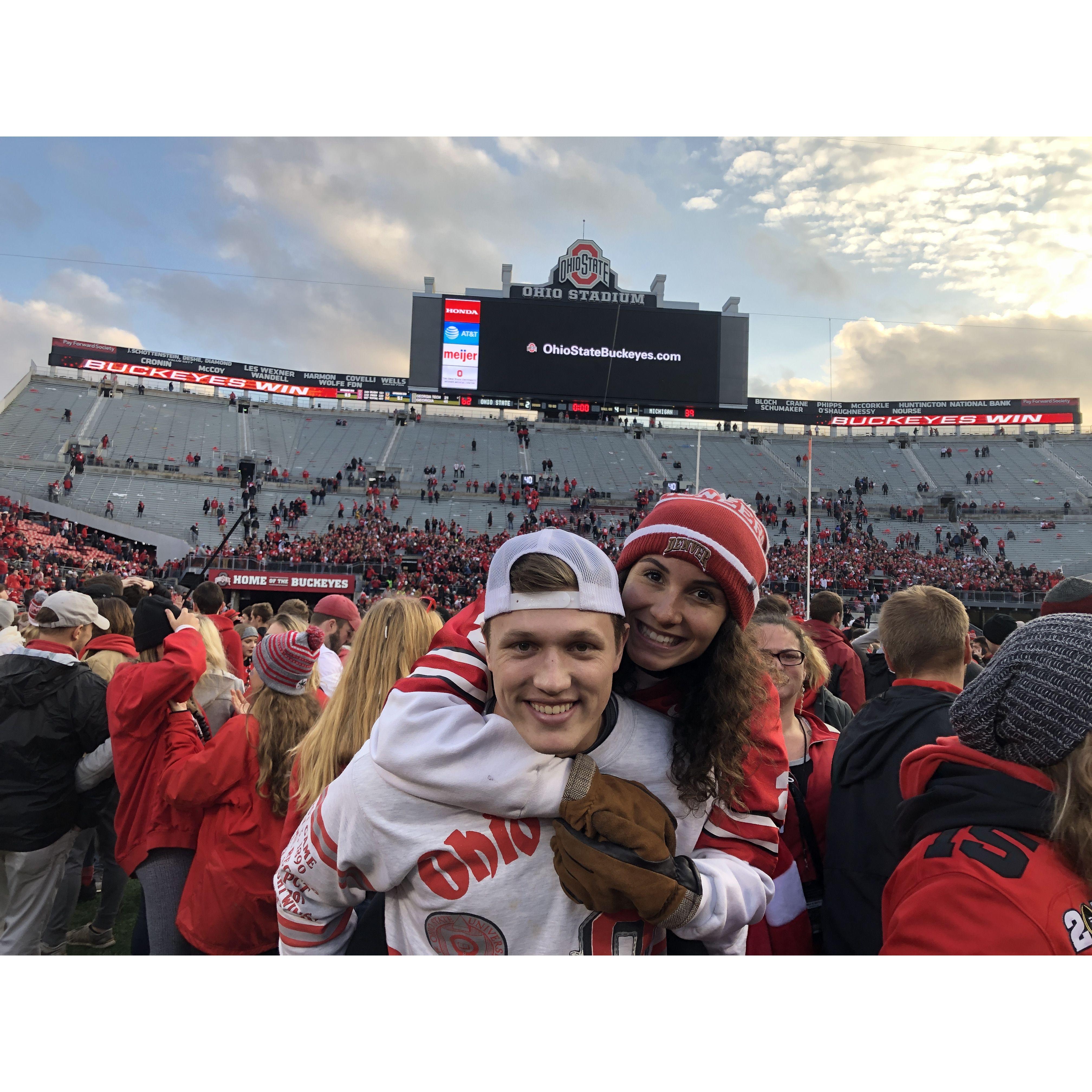 Cheyenne's first Logan Thanksgiving and first visit to The Shoe!