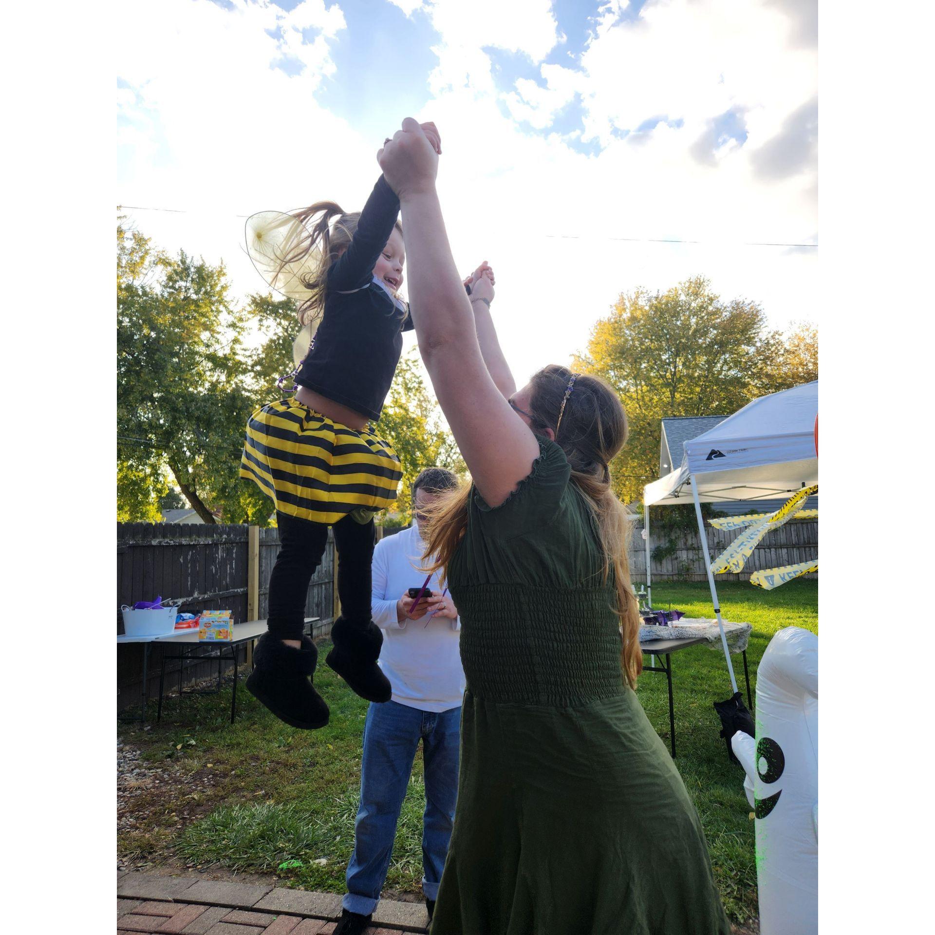 Autumn and her niece at her birthday party. October 2023