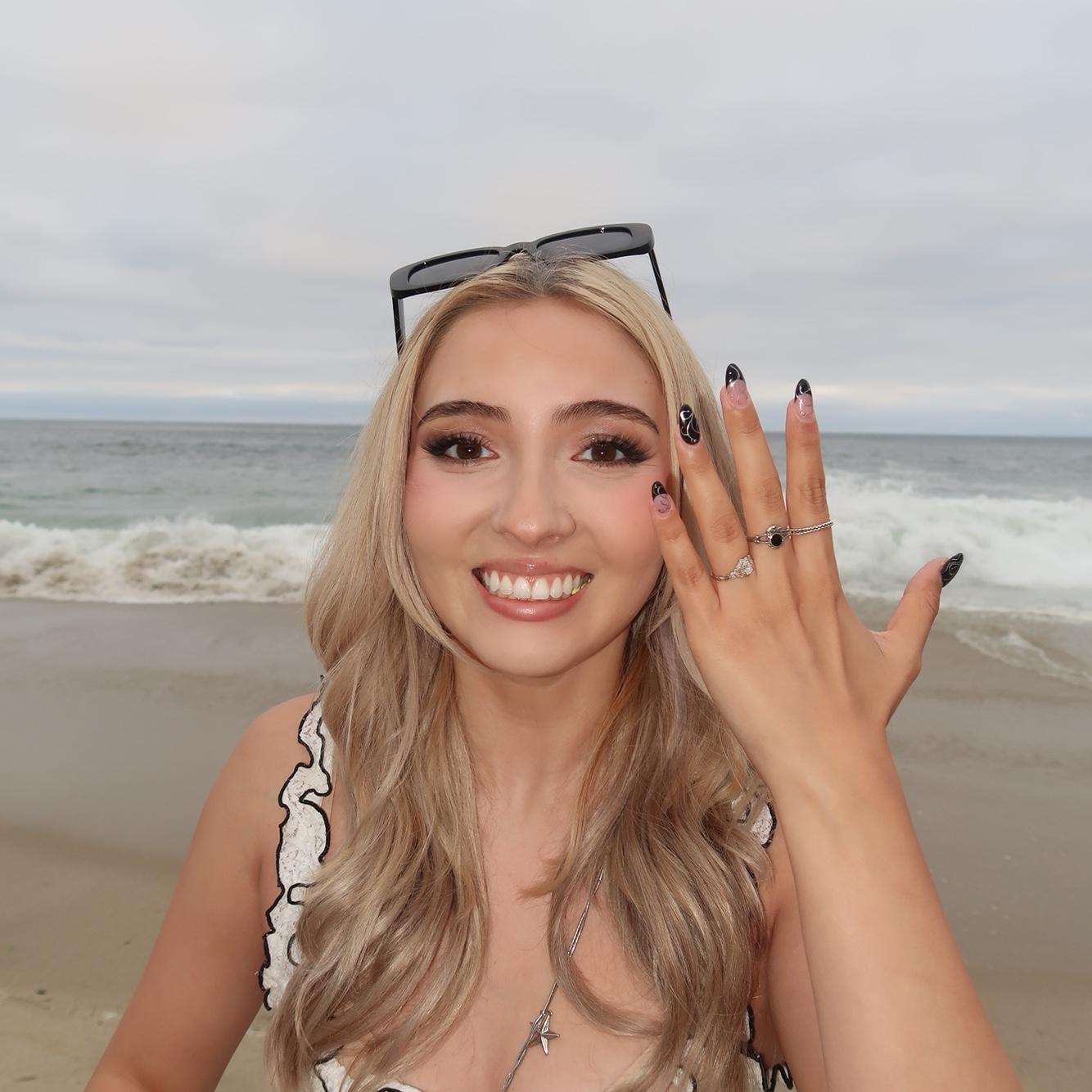 A few moments after Andrew proposed!