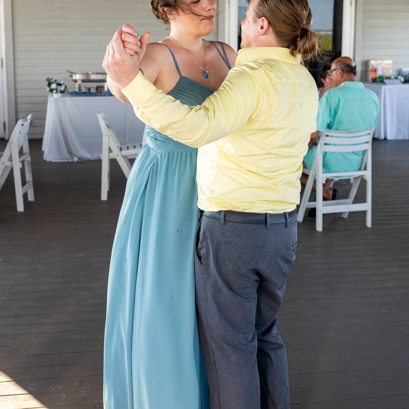 The bride and groom are known for dancing wherever they go!