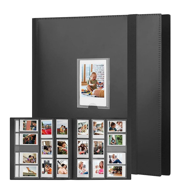 560 Pockets Photo Album for Fujifilm Instax Mini Camera, Polaroid Snap PIC-300 Z2300 Instant Camera, 2x3 Photo Album Book for Fujifilm Instax Mini 11 12 9 Evo 90 70 40 8 7 LiPlay Instant Camera(Black)