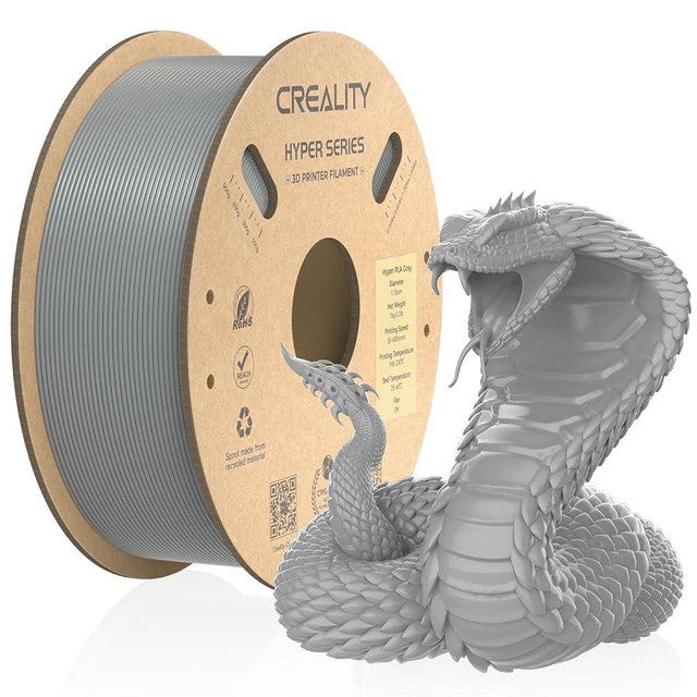 Creality Hyper PLA Filament 1.75mm, 3D Printer Filament, for High-Speed Printing, Neatly Wound Filament, Durable and Strong Toughness Dimensional Accuracy +/-0.02mm, 2.2lbs(1kg)/Spool(Gold)