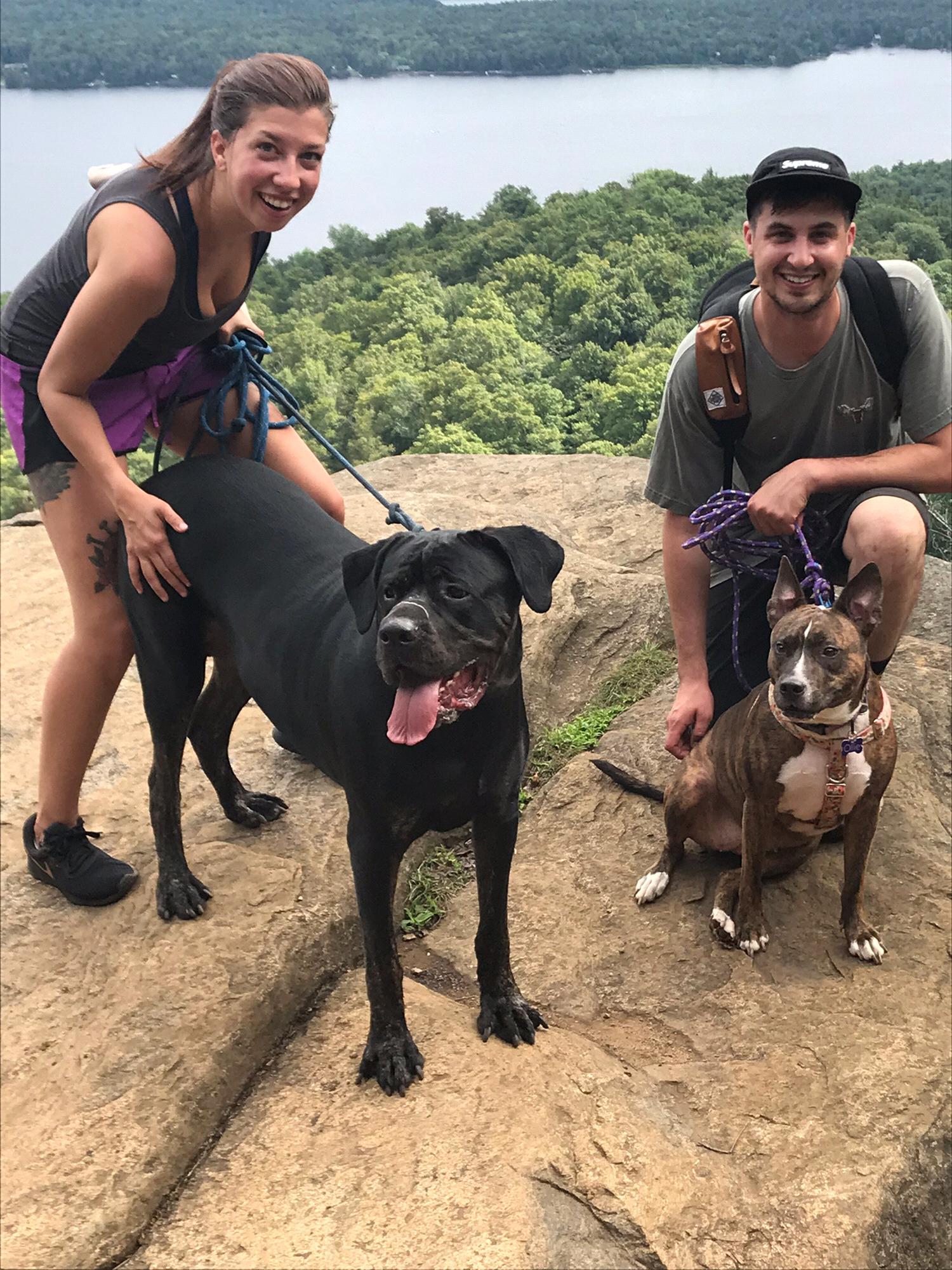 First time to the top of Panther Mountain with both Ollie & Porter!