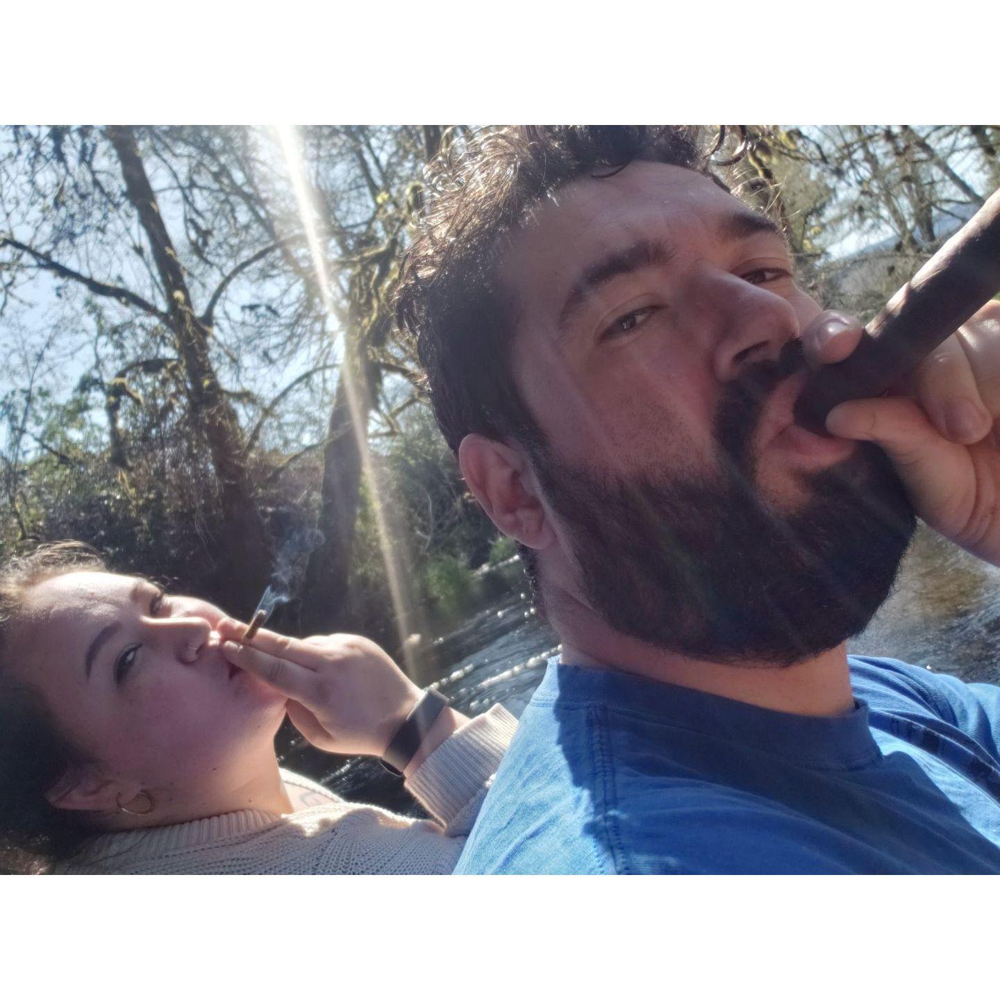 Enjoying getting lost somewhere on our way back from Seaside Oregon.