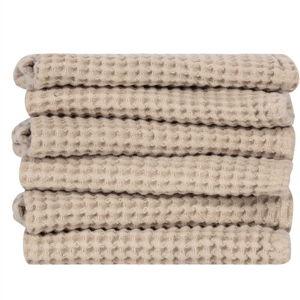 Micro Waffle Bath Washcloth Bundle - 6 Pack - Sand | Sand Cloud