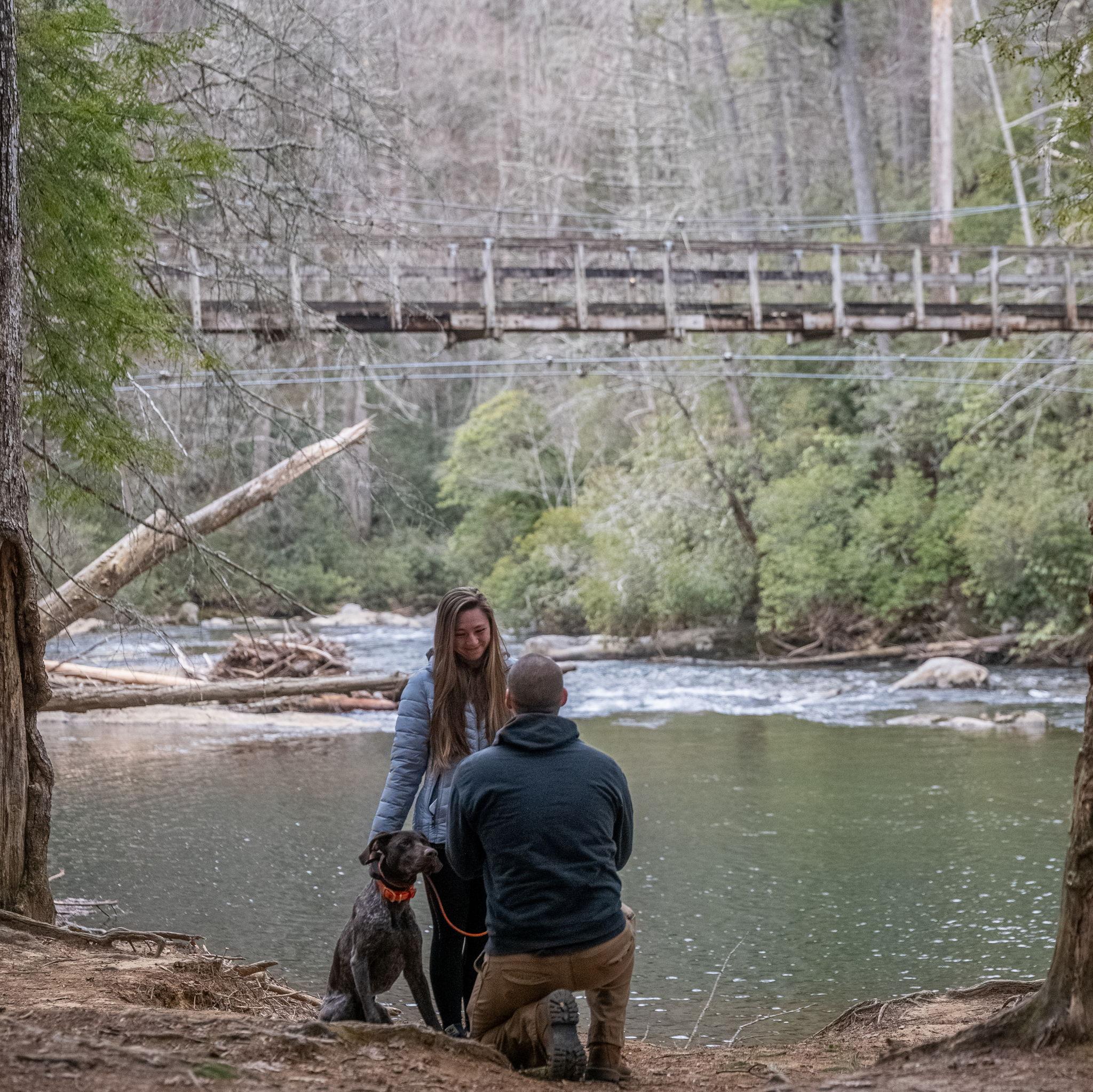 Proposal at The Swinging Bridge