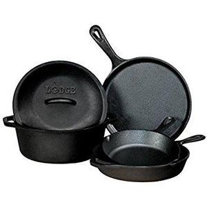 Simple Chef Cast Iron Skillet 3-Piece Set - Best Heavy-Duty Professional Restaurant Chef Quality Pre-Seasoned Pan Cookware Set - 10", 8", 6" Pans - Great For Frying, Saute, Cooking, Pizza & More