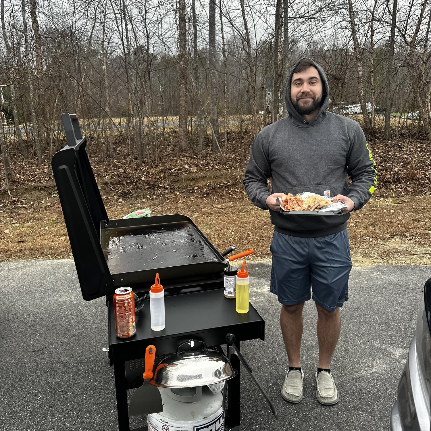 mike cooking breakfast is alicia’s love language