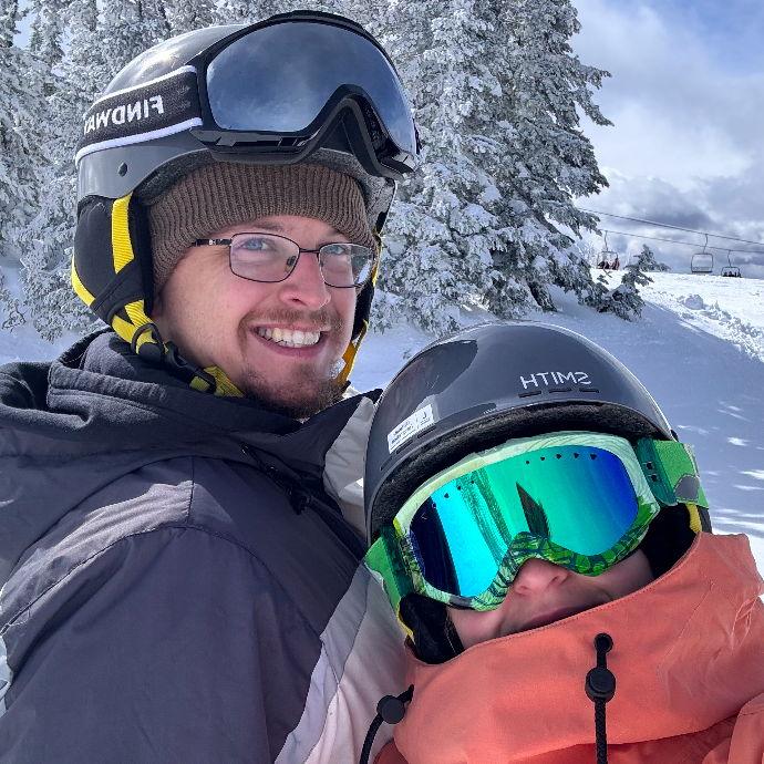 Jeremy's 1st Time Snowboarding - Anthony Lake Ski Resort, Oregon