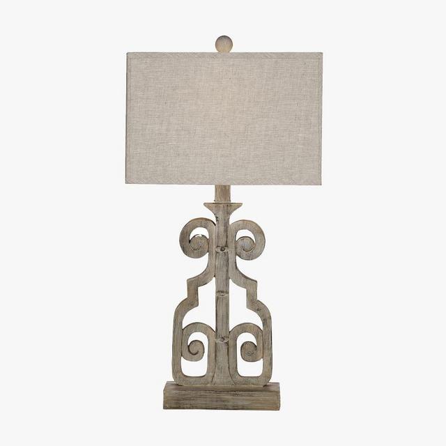 Talcott Wood Table Lamp, Gray