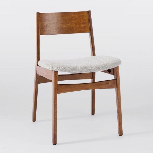 Baltimore Dining Chair, Walnut, Stone, Twill
