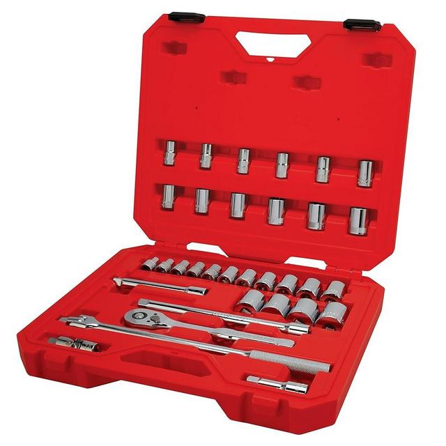 CRAFTSMAN Mechanics Tool Set, 33 Piece, 1/2 Inch Drive SAE/Metric (CMMT12122)