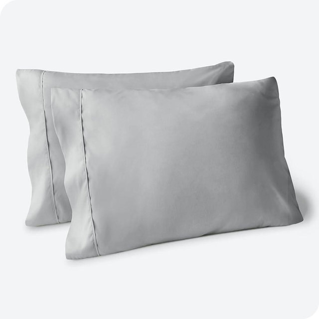 Bare Home Microfiber Pillow Cases - Standard/Queen Size Set of 2 - Cooling Pillowcases - Double Brushed - Light Grey Pillowcases 2 Pack - Easy Care (Standard Pillowcase Set of 2, Cloud Grey)