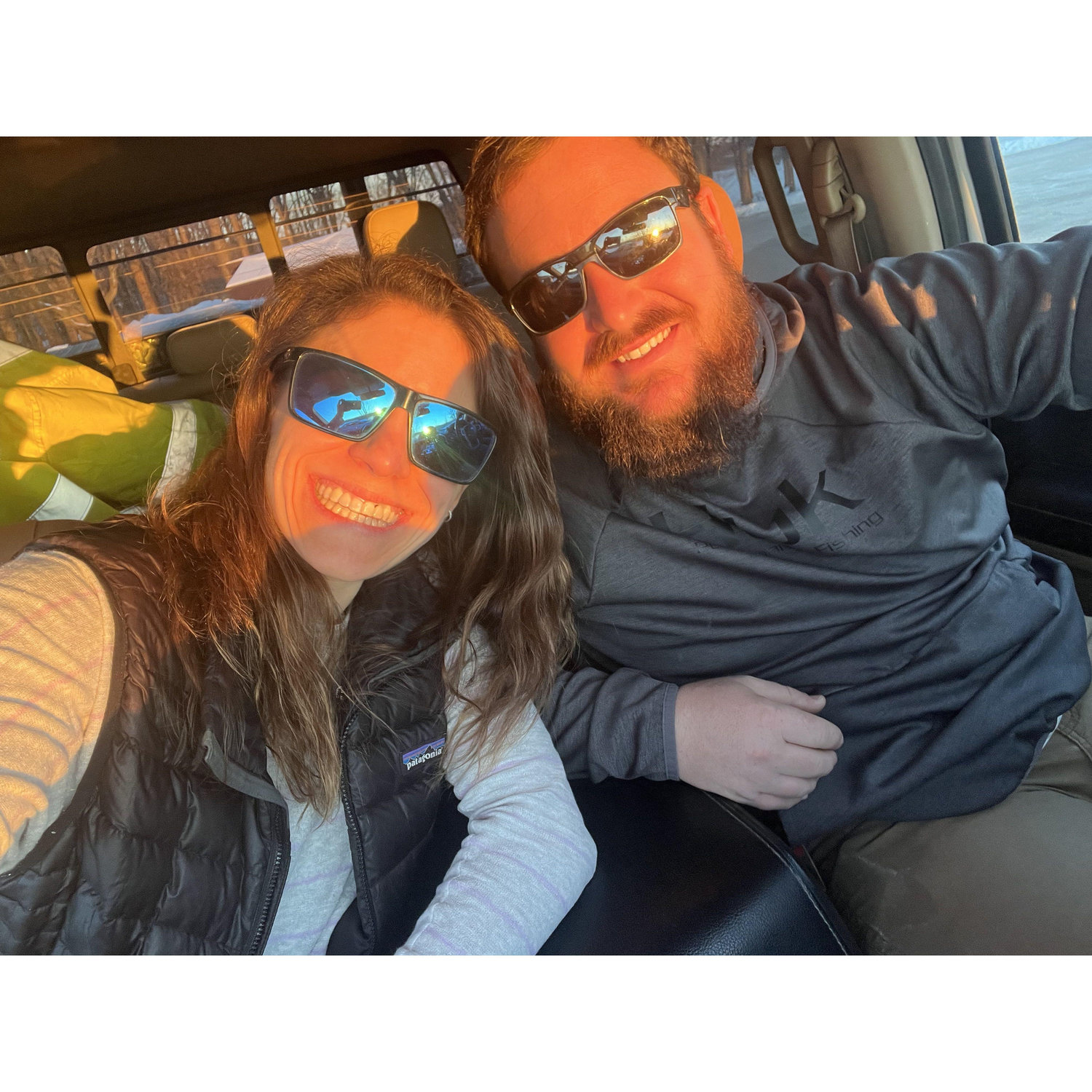 Our third date to watch the sunrise at Valley Forge.  Rachael asked if we could take a photo because we might want to remember it :)