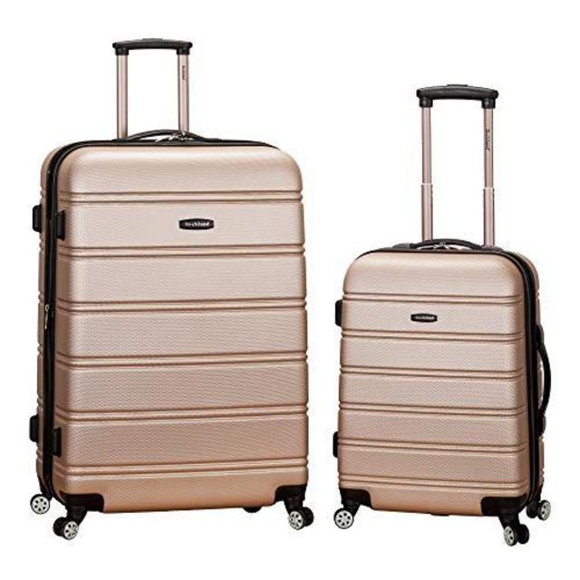 Rockland Luggage 20 Inch 28 Inch 2 Piece Expandable Spinner Set, Champagne, One Size