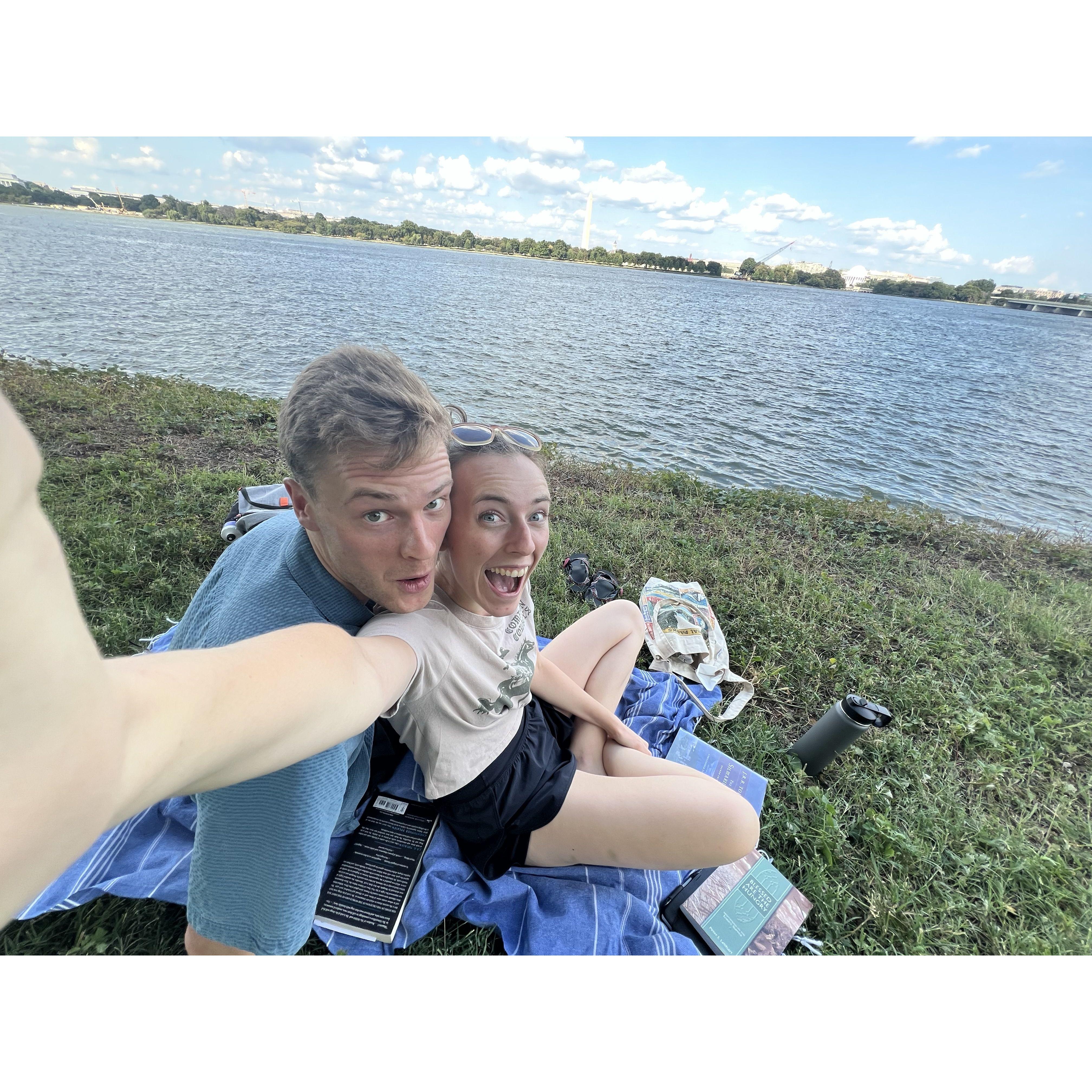 A fun river-side reading/crafting picnic. September 15, 2024