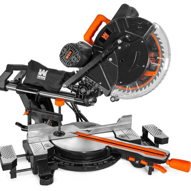 WEN 15-Amp 12-Inch Dual-Bevel Sliding Compound Miter Saw with Laser (MM1213T)