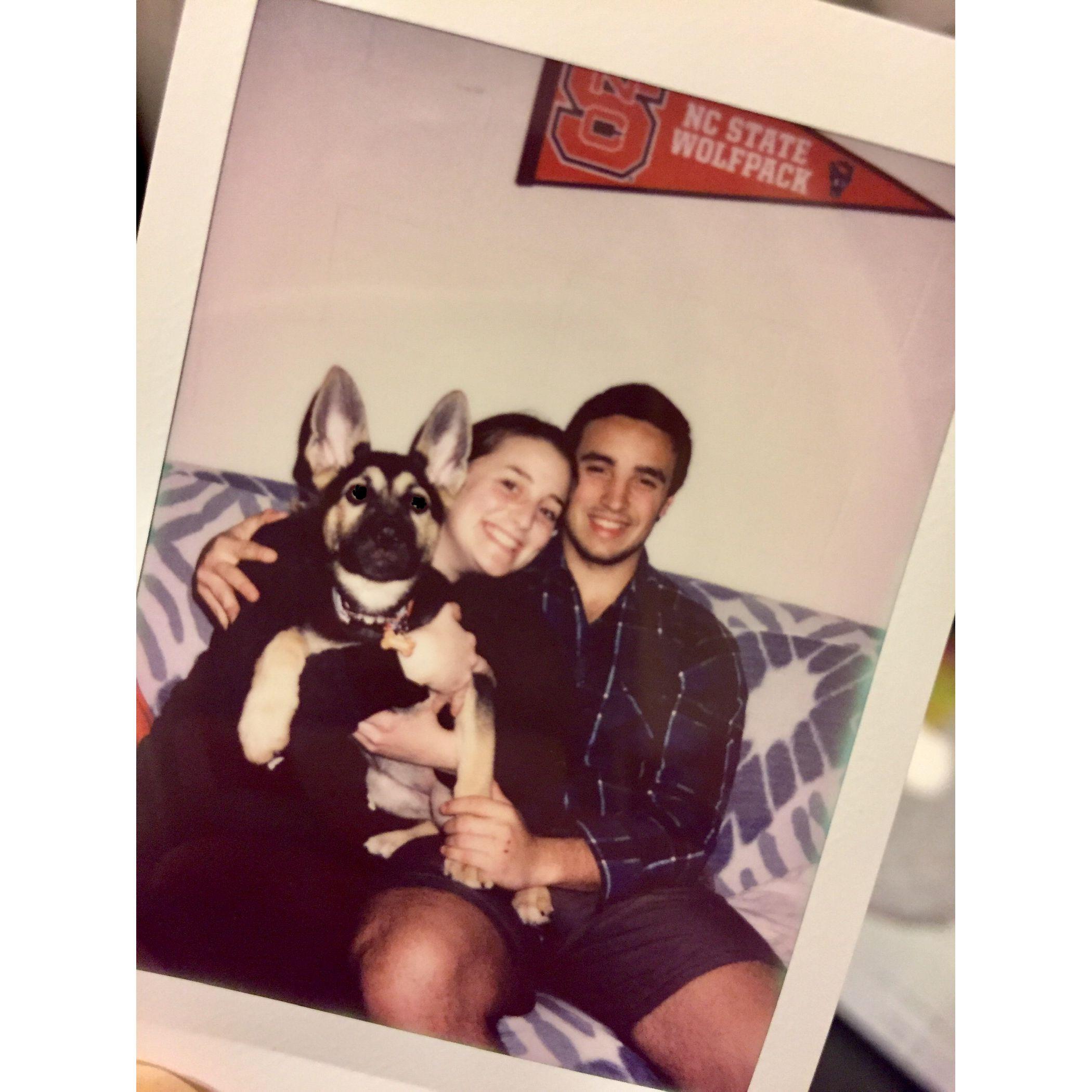 Our baby, Winnie girly! We would sneak her into the on campus apartments at NCSU :)