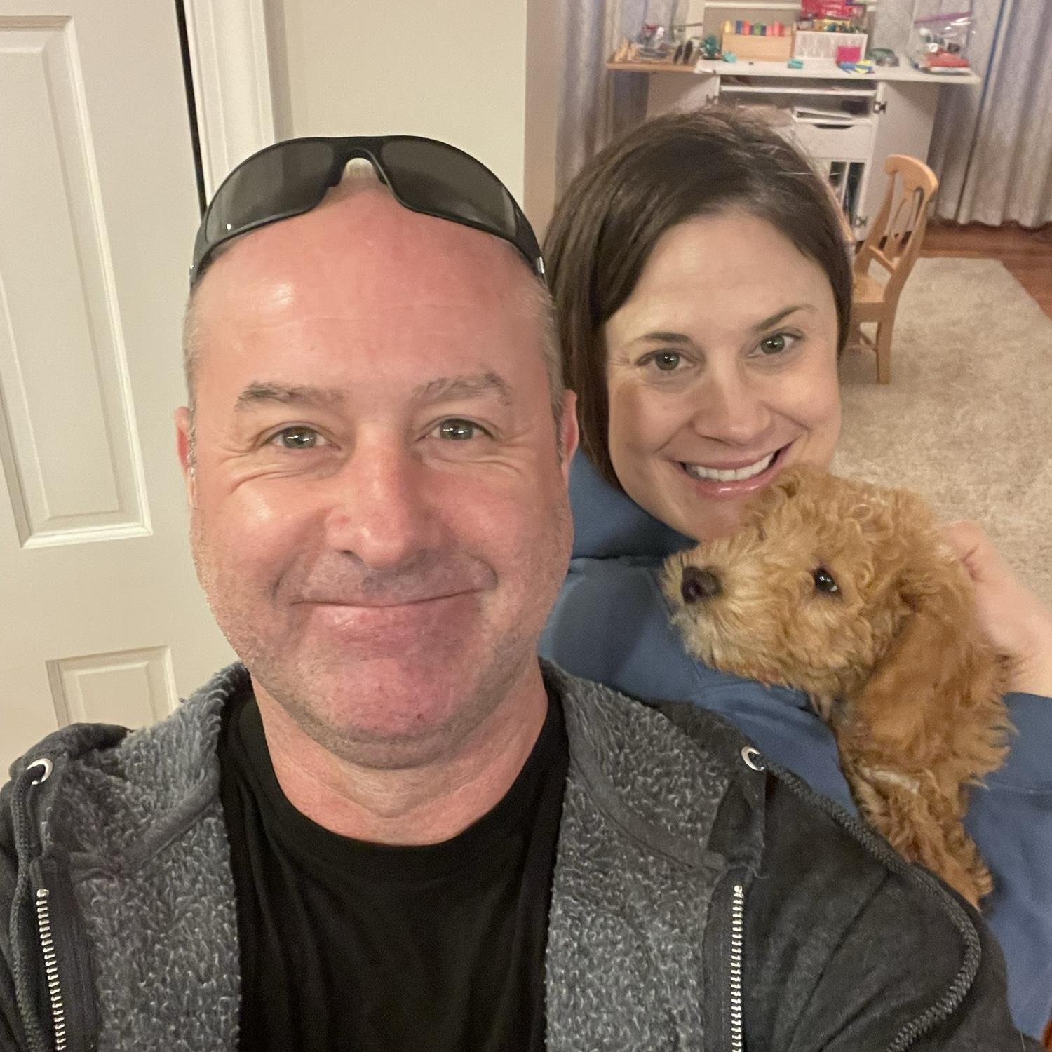 We love dogs - Terri loves hypoallergenic so she can breathe. Darren’s heart is happiest rescuing and caring for all the dogs- not just the cute puppies!