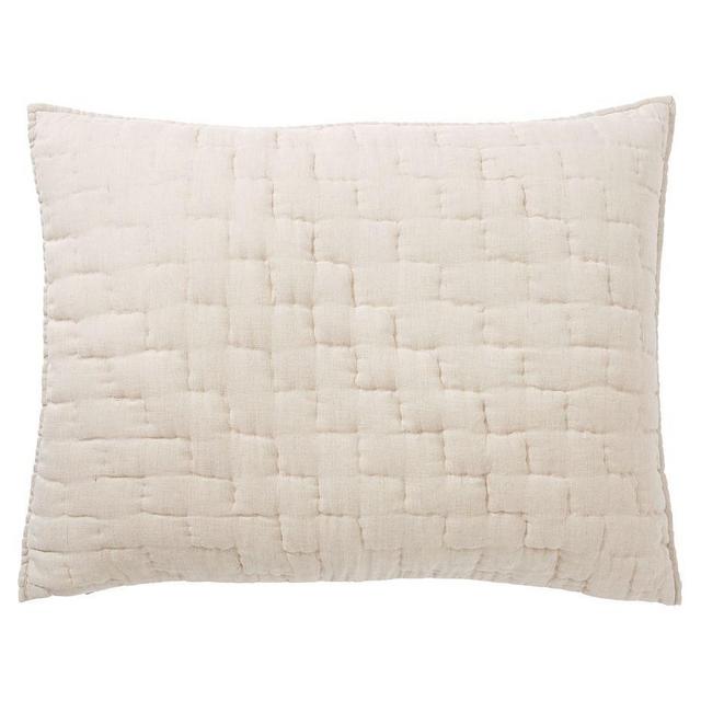 Bliss Cotton Linen Blend Sham, Standard, Flax