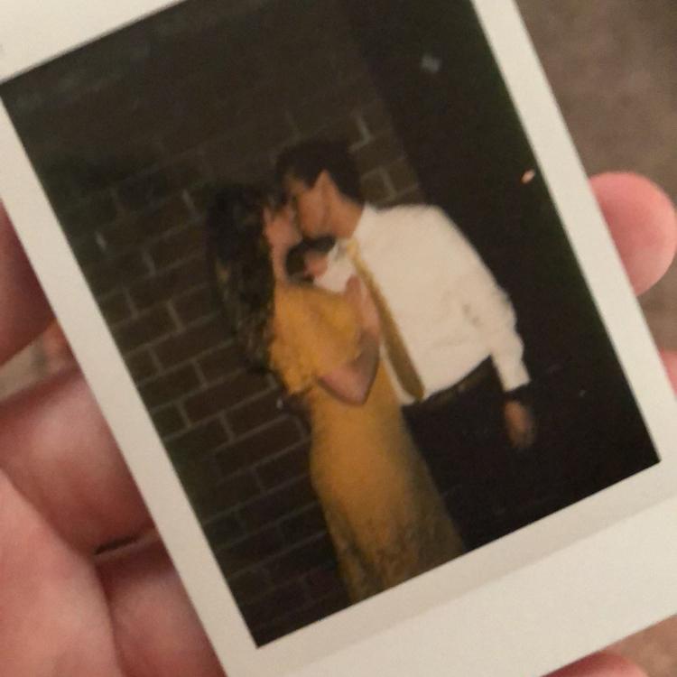 A Polaroid picture of our first romantic Valentines date at Yaya’s.