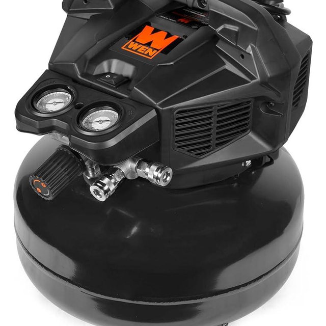 WEN Air Compressor, 6-Gallon, Oil-Free, Pancake Style (AP6092)