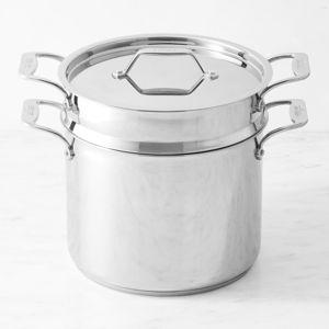 Gourmet Accessories, Stainless Steel Multi-Pot with lid, Perforated Insert and Steamer Insert, 12 quart
