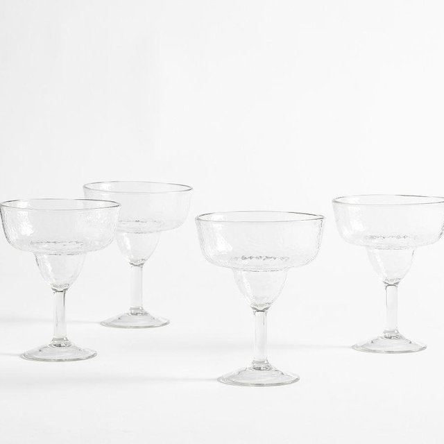 Hammered Outdoor Margaritas, Set of 4 - Clear