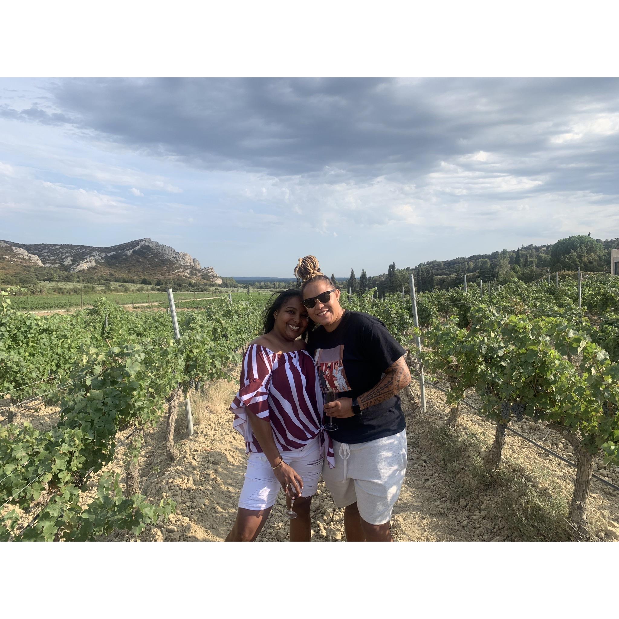 In France for Jameela's brother Chris wedding.