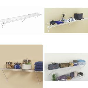 ClosetMaid Fixed Mount 12-in White Fixed Mount Wire Shelf
