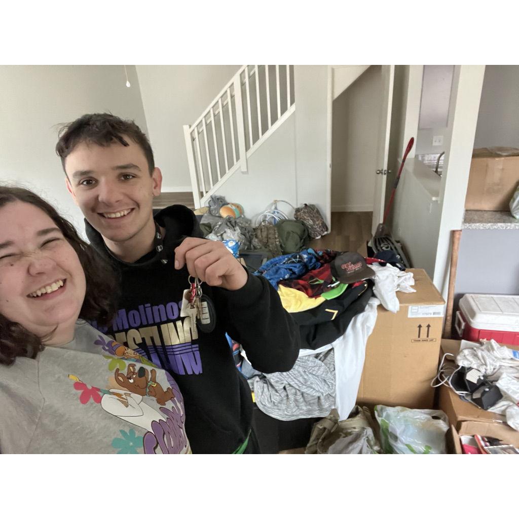 His first apartment!!
