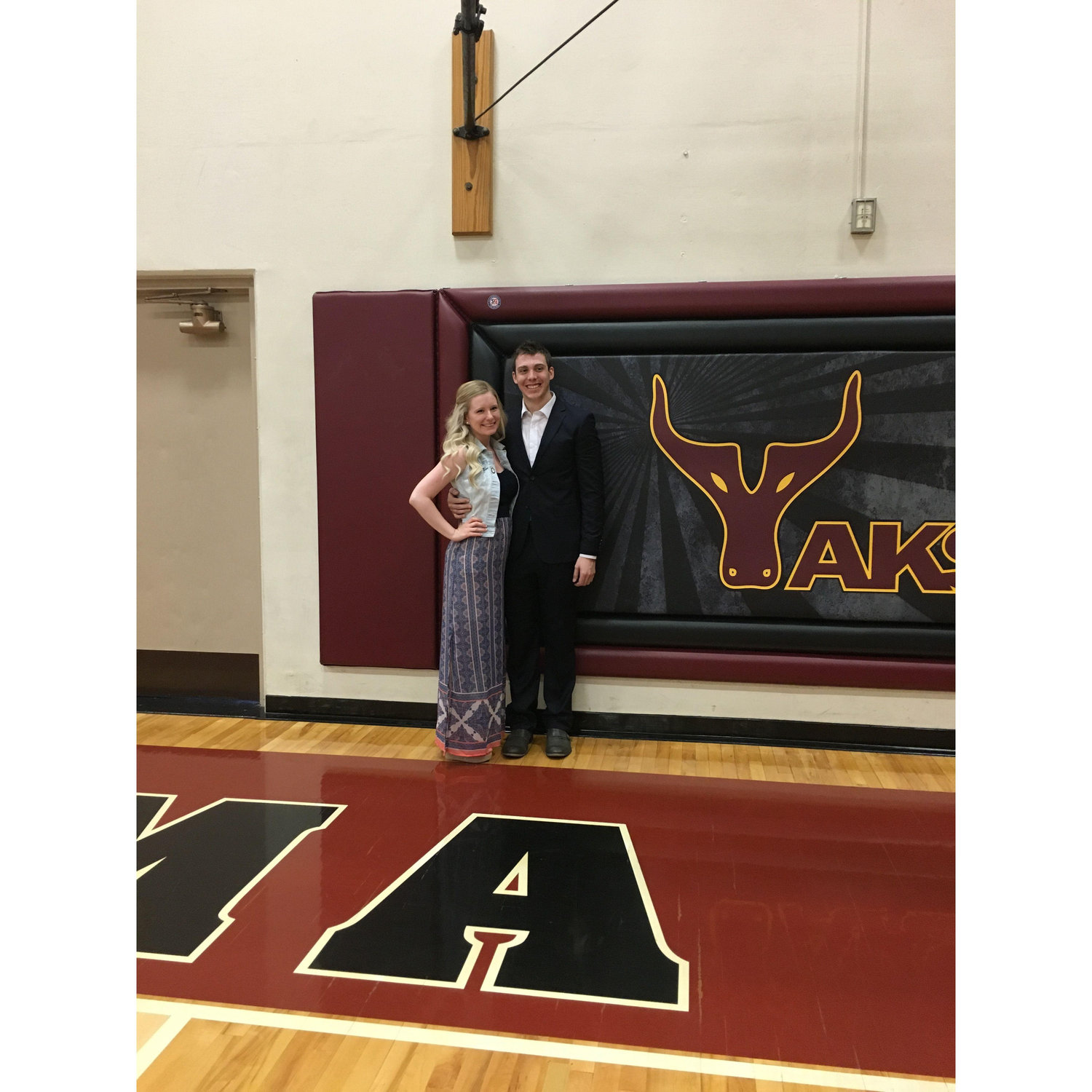 Jessica and Zac celebrating Jessica's graduation from Dental Hygiene School in 2016.