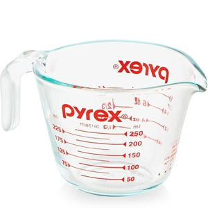 Pyrex Essentials (2-Pack) Glass Measuring Cups Set, (1 & 2 Cup) Measuring Cups For Prepping, Baking and Cooking, Preheated Oven, Dishwasher, Freezer, and Microwave Safe