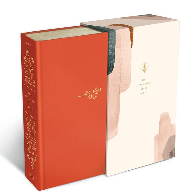 NLT Life Application Study Bible, Third Edition (Hardcover Cloth, Coral, Red Letter)