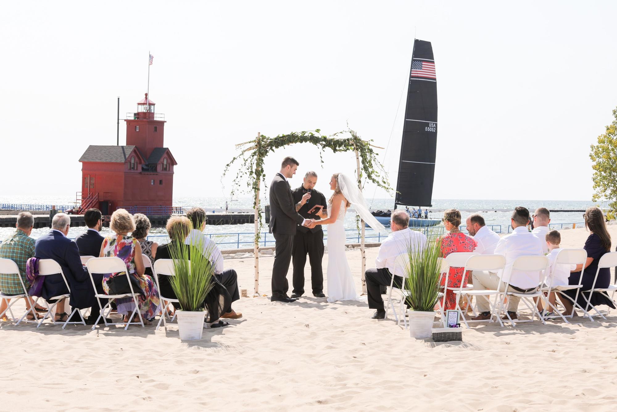 We had an immediate family ceremony at Holland State Park Beach September 2021... Teri wanted to make sure Pete was off the market.