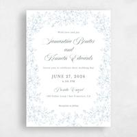 Blue Wedding Invitation - Venado Portrait