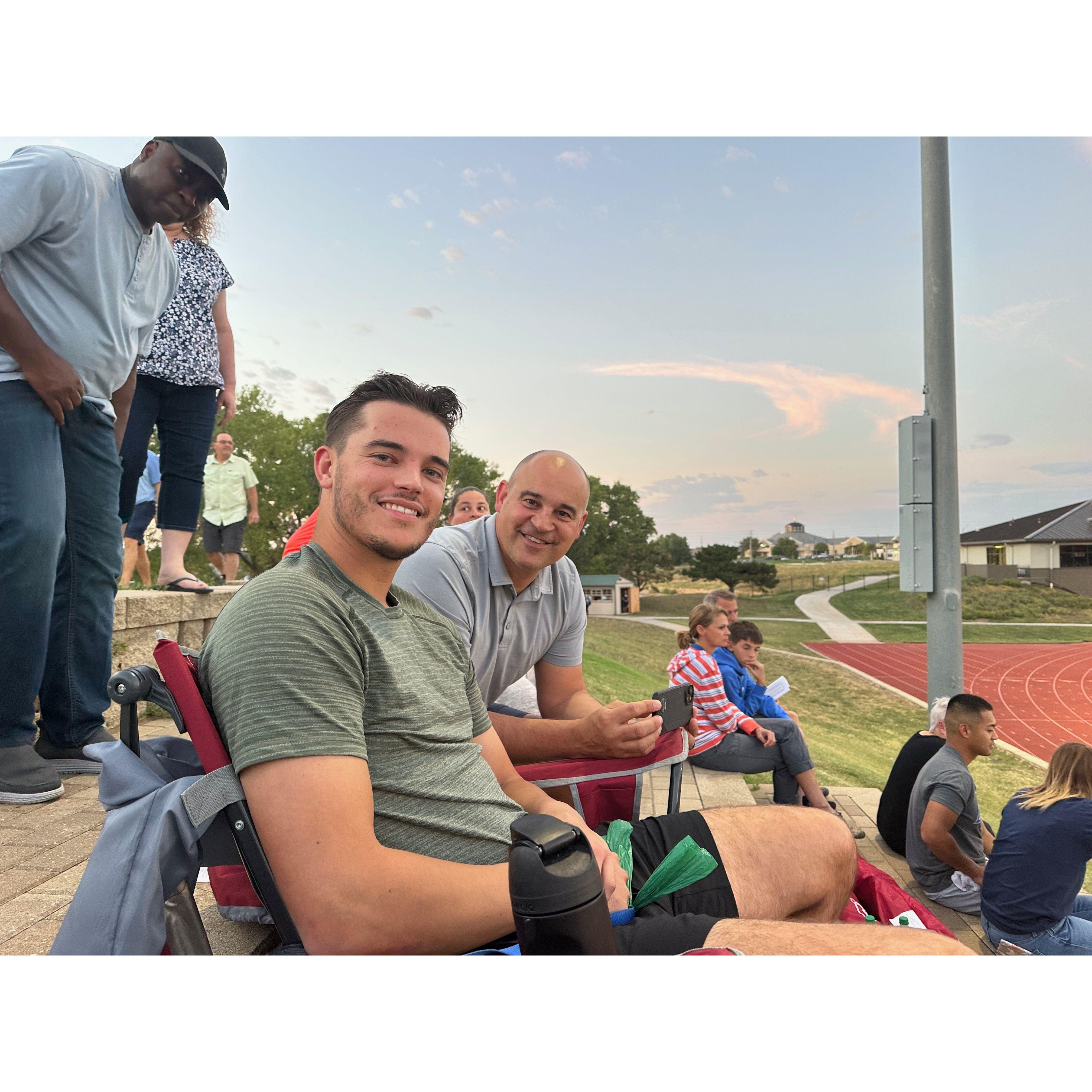 9/29/2023: Watching David and Jojo play football in Wichita, KS.