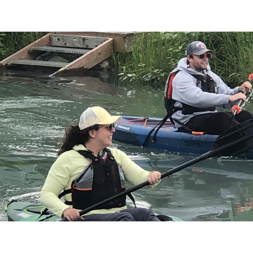 Taking our kayaks out in Soldotna in June