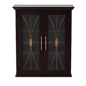 Elegant Home Fashions Lafayette 2-Door Wall Cabinet in Dark Espresso