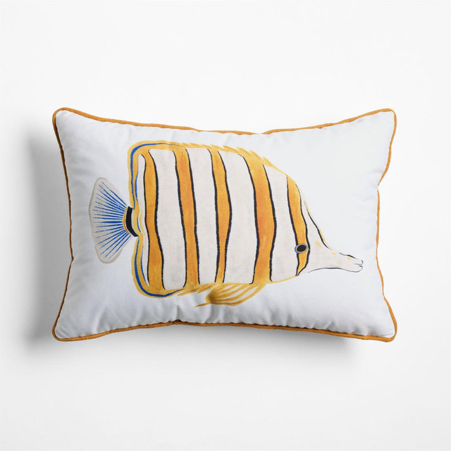 Royal Angelfish Fish 22"x15" Indoor/Outdoor Throw Pillow