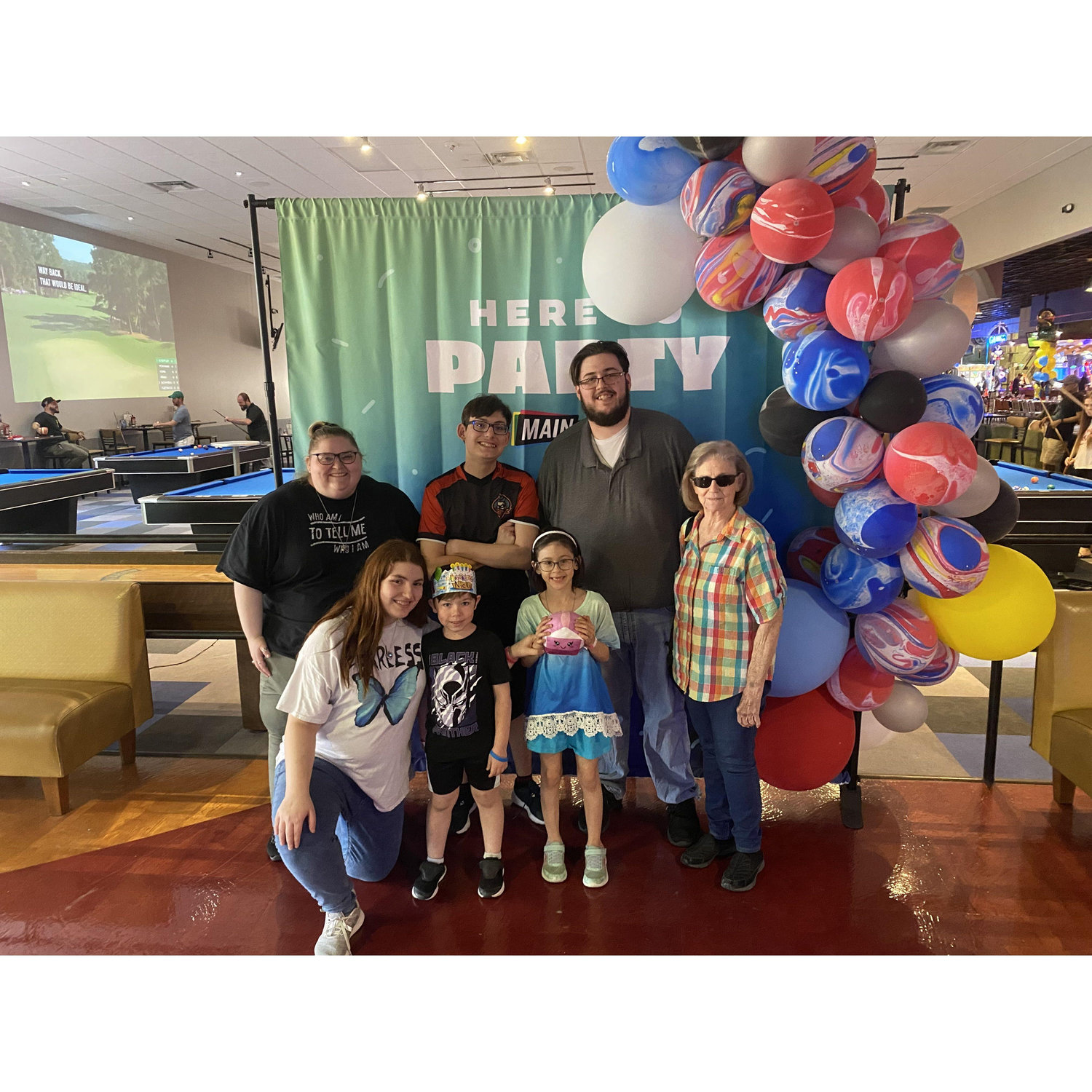 This was Clydos’ second time with Manny’s family. They are celebrating Nicholas’ 7th birthday at main event!