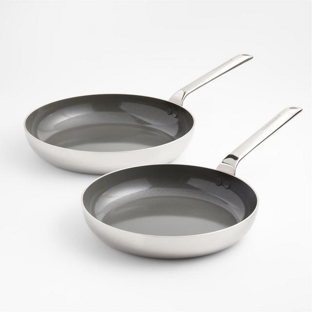 Crate & Barrel EvenCook Core™ 10" and 12" Ceramic Non-Stick Fry Pan Set