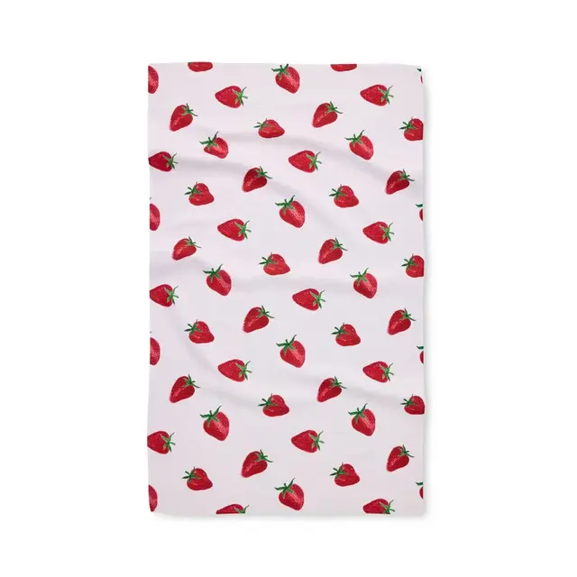 Geometry Kitchen Tea Towel Berry Cute