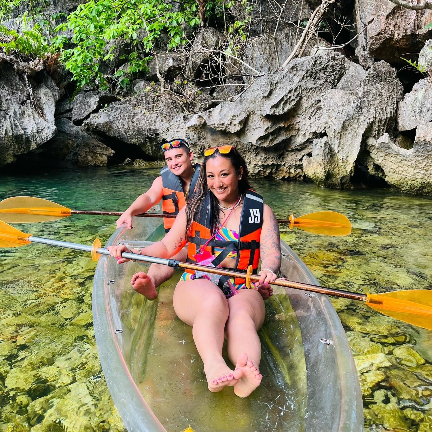 Crystal boats in Coron, Philippines.