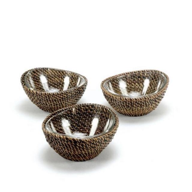 Calaisio - Serving Glass Crescent Bowl, Set of 3