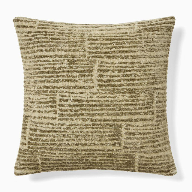 Striated Chenille Pillow Cover 20x20, Elm