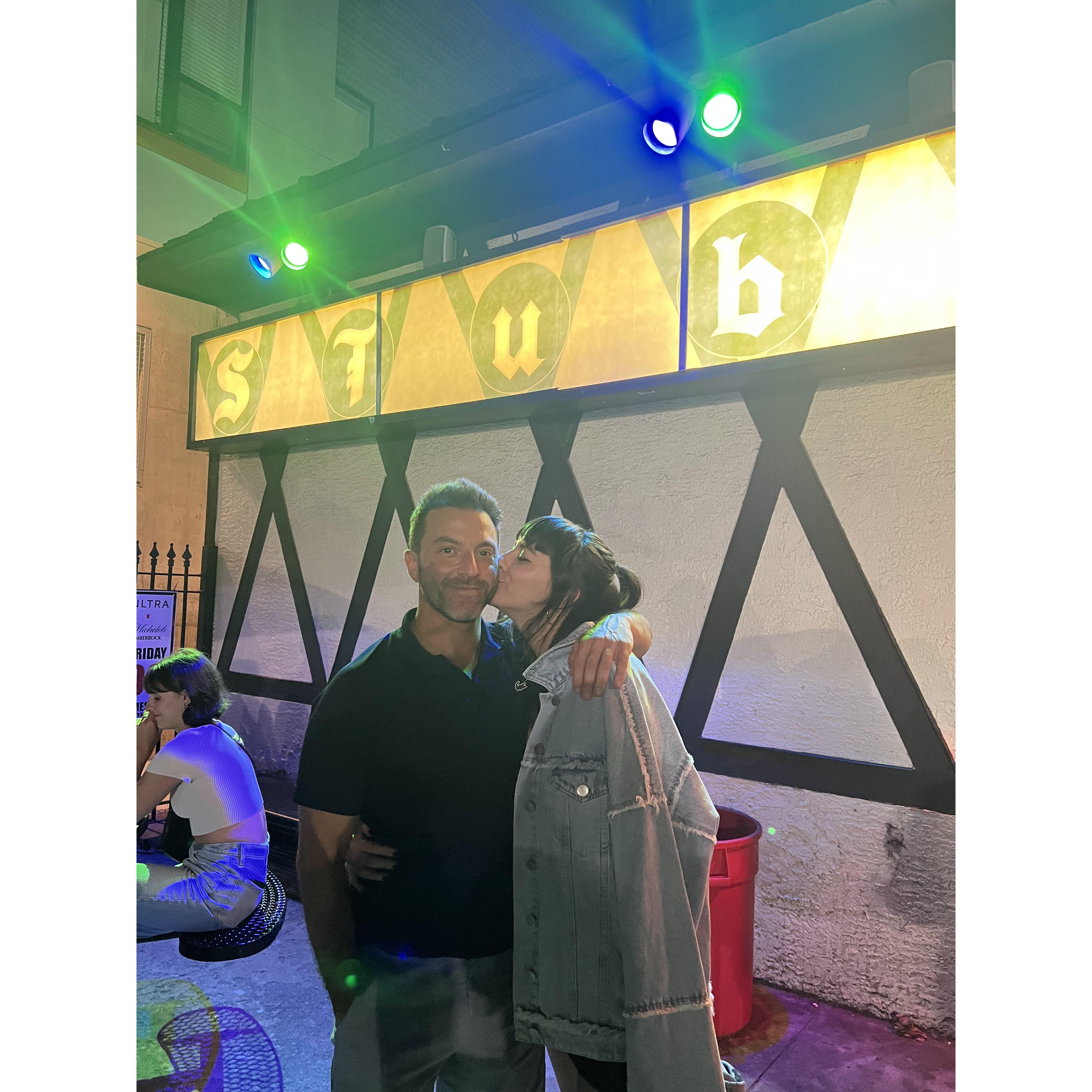 Our first visit together to Matan's old college haunt, The Stube.