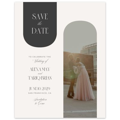 Beige Modern Wedding Digital Save the Date - Dempsey Photo