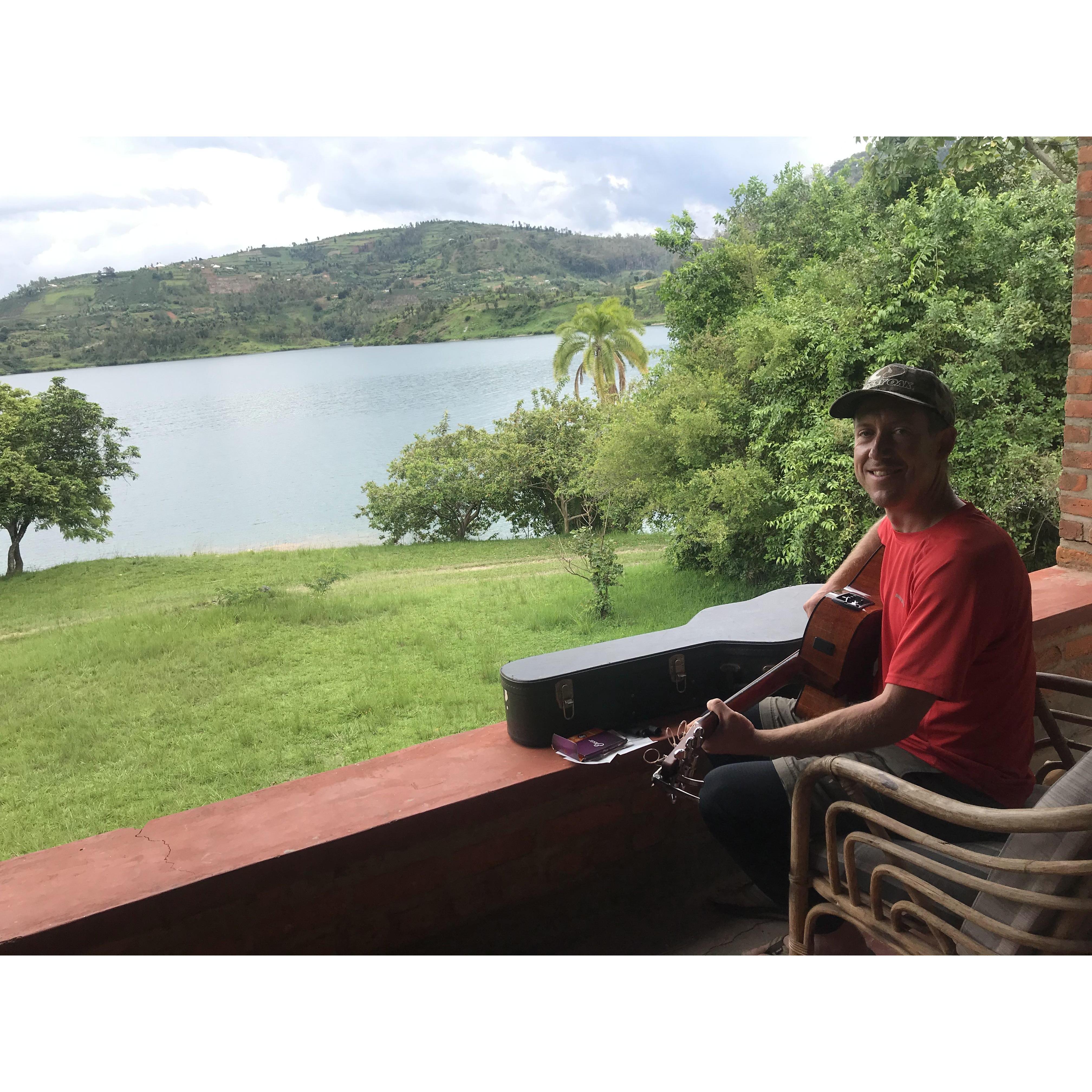 Part of our trip to Rwanda included a stop at my favorite place in the whole world - Kumbya! The rustic missionary retreat center far off in the middle of nowhere. This porch holds special memories!